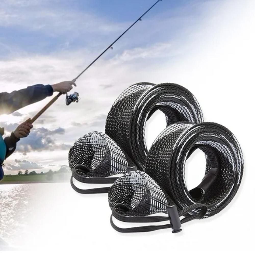 2Pcs Rod Sock Fishing Rod Sleeve Protector | White