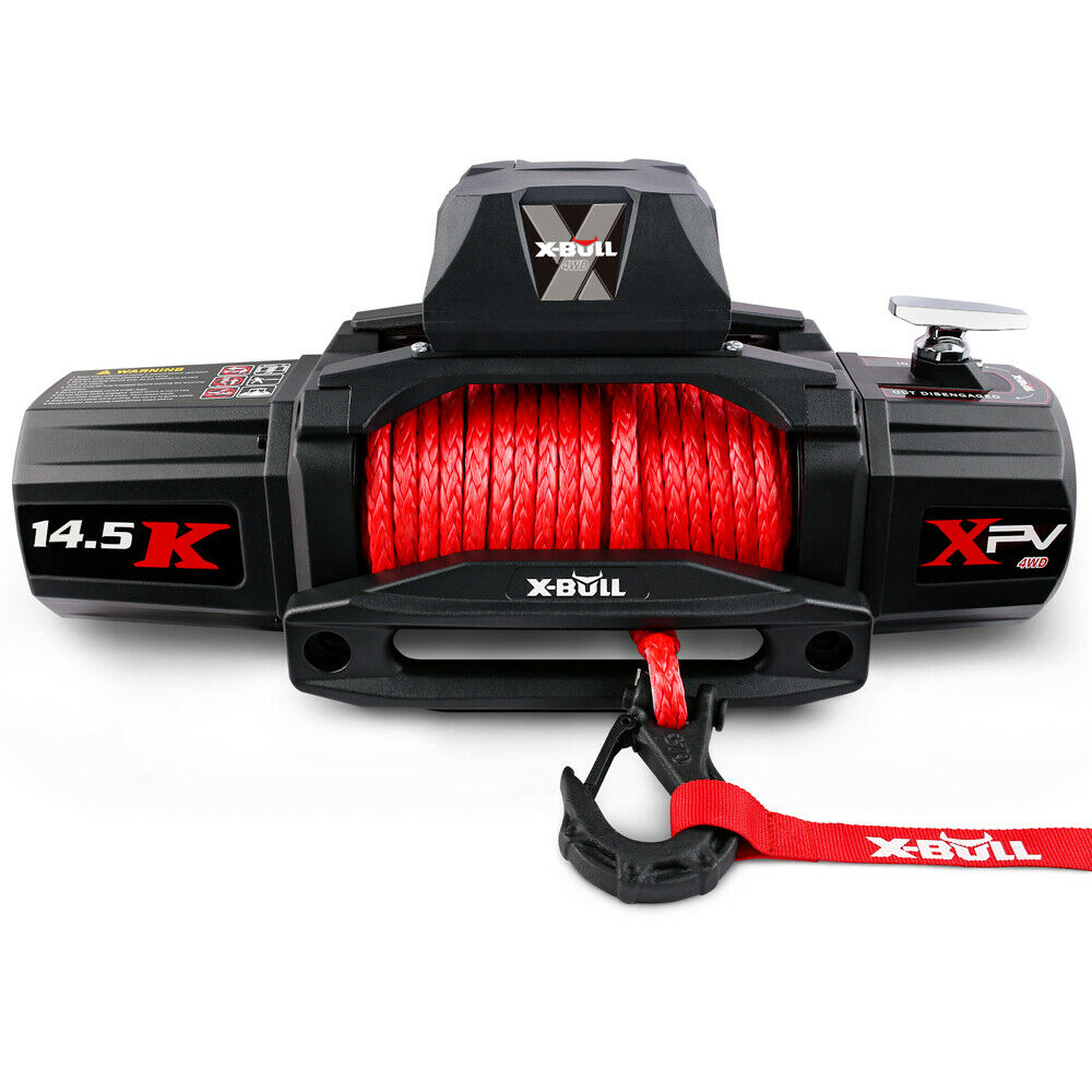 X-BULL Electric Winch 12V Synthetic Rope Wireless 14500LB Remote 4X4 4WD Boat