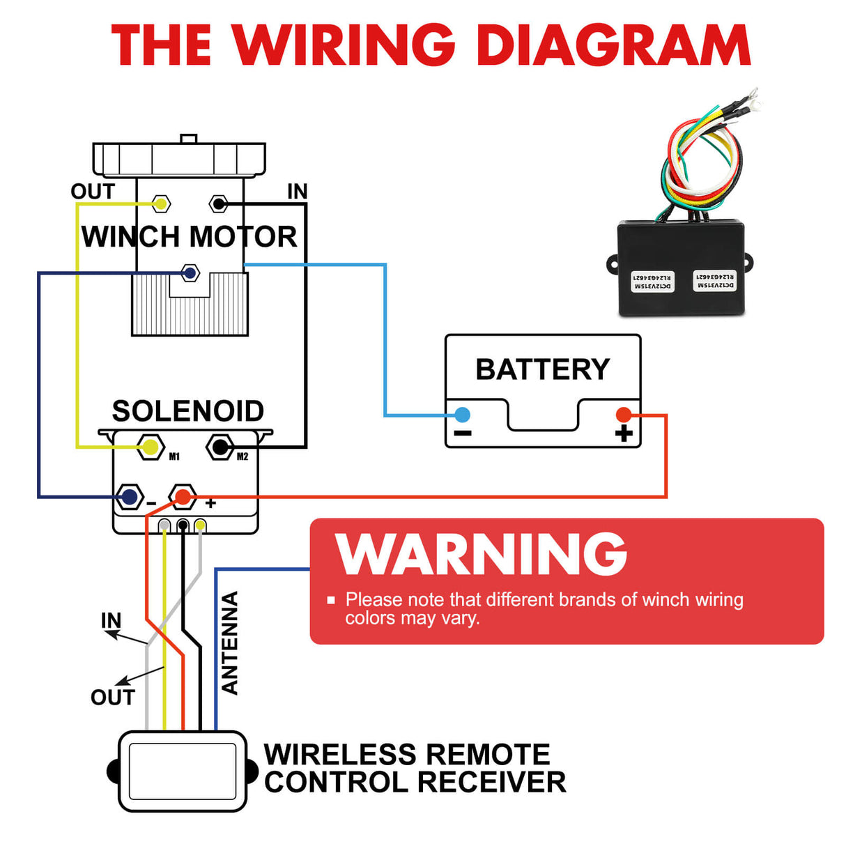 X-BULL 12V Winch Remote Control Winch Relay Solenoid Twin Handset Easy to Install