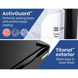 GECKO 57L Portable Camping Bar Fridge with Freezer 12V/24V, Black