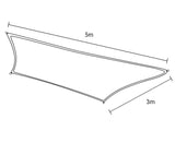 Wallaroo Rectangular Shade Sail 3m x 5m -Grey