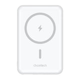 CHOETECH B662-WH USB-A + USB-C + Wireless Magnetic Power bank 5000mAh (White)