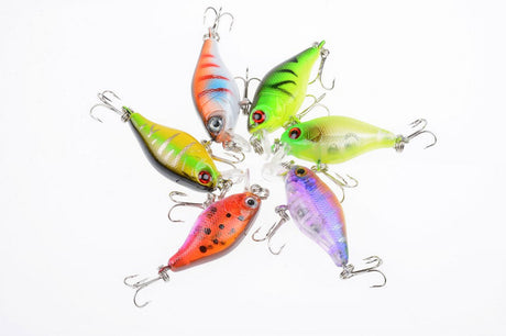 6x 4.5cm Popper Crank Bait Fishing Lure Lures Surface Tackle Saltwater