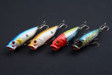 4X 8cm Popper Poppers Fishing Lure Lures Surface Tackle Fresh Saltwater