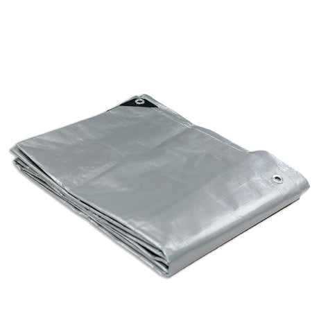 Heavy Duty Silver Black Tarp Tarpaulin 4.9x7.3m