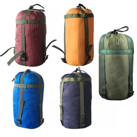 Camping Sleeping Bag Compression Sack Waterproof Outdoor Storage Bag - Lake Blue
