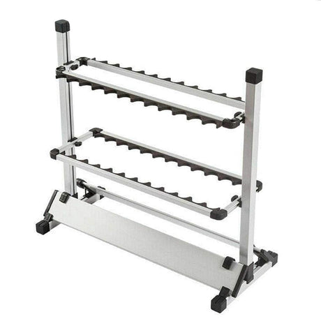 12/24 Hole Multi Functional Fishing Rod Holder Storage Rack Display Organizer - 12Holes
