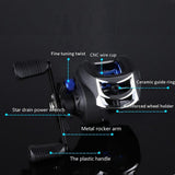 Fishing Reel Anti Frying Line Teardrop Swivel Disc Fishing Gear Spinning Reel - Left hand version