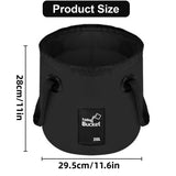 20L Portable Folding Bucket Water Container Camping Hiking Fishing Water Storage - Orange