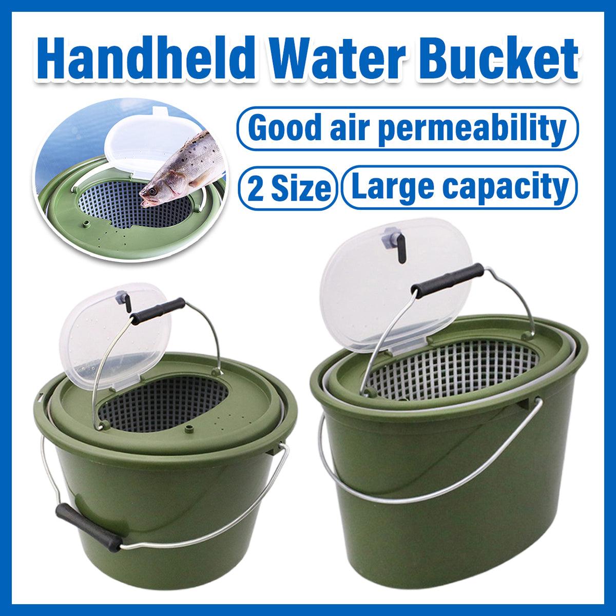 Portable Double Live Fish Bucket Breathable Fish Storage Container for