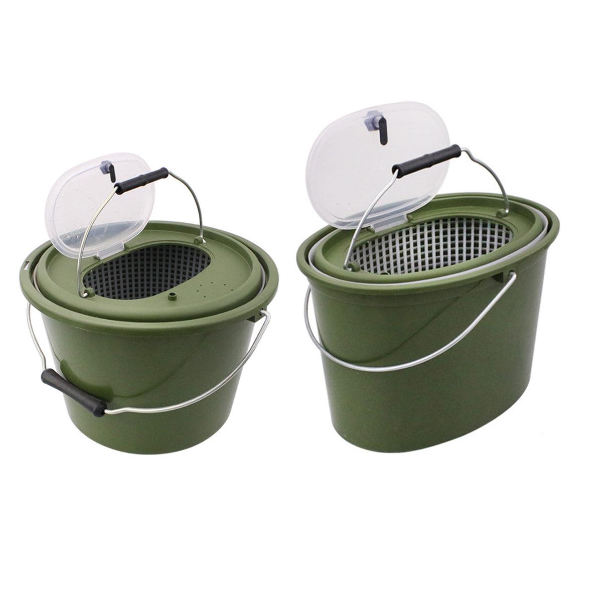Live Fish Storage Net Portable Double Live Fish Bucket Breathable Fish Storage Container for