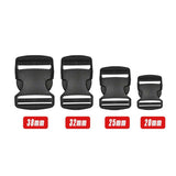 10pcs Black Plastic Buckle Clips 25mm