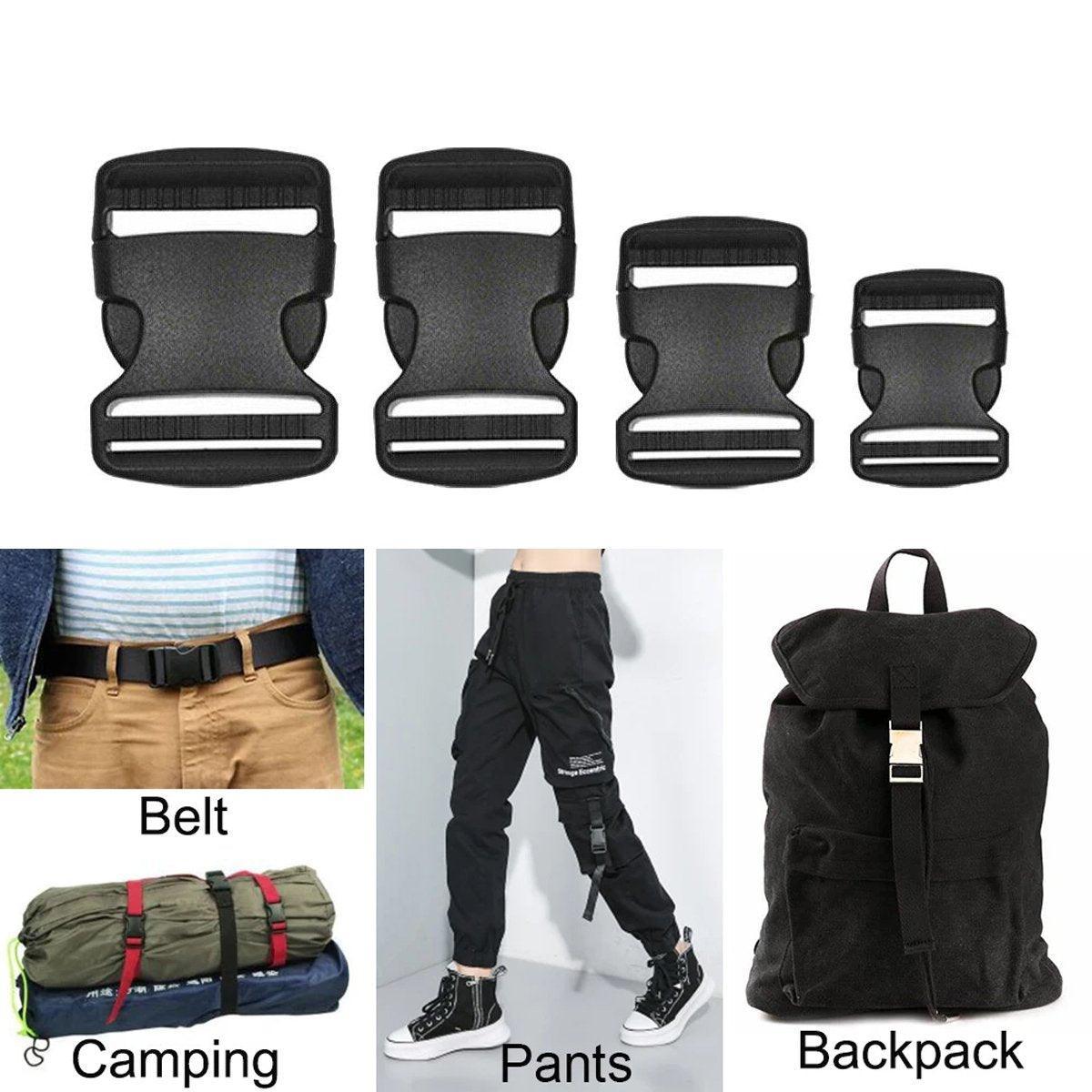 10pcs Black Plastic Buckle Clips 25mm