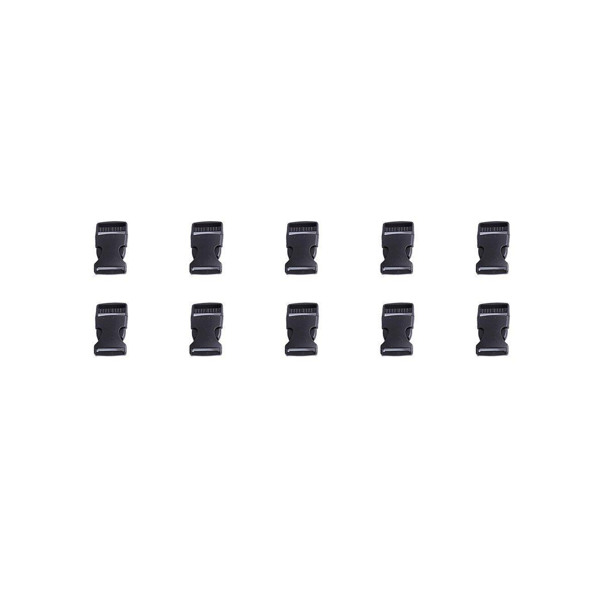 10pcs Black Plastic Buckle Clips 25mm
