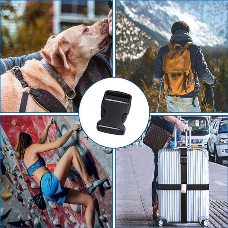 10pcs Black Plastic Buckle Clips 32mm