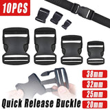 10pcs Black Plastic Buckle Clips 38mm