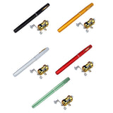 Mini Pen Fishing Rod Pocket Size Portable Telescopic Travel Fishing Pole Tool - Silver