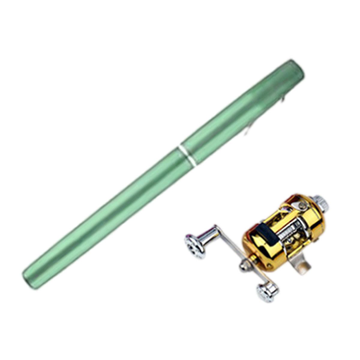 Mini Pen Fishing Rod Pocket Size Portable Telescopic Travel Fishing Pole Tool - Silver