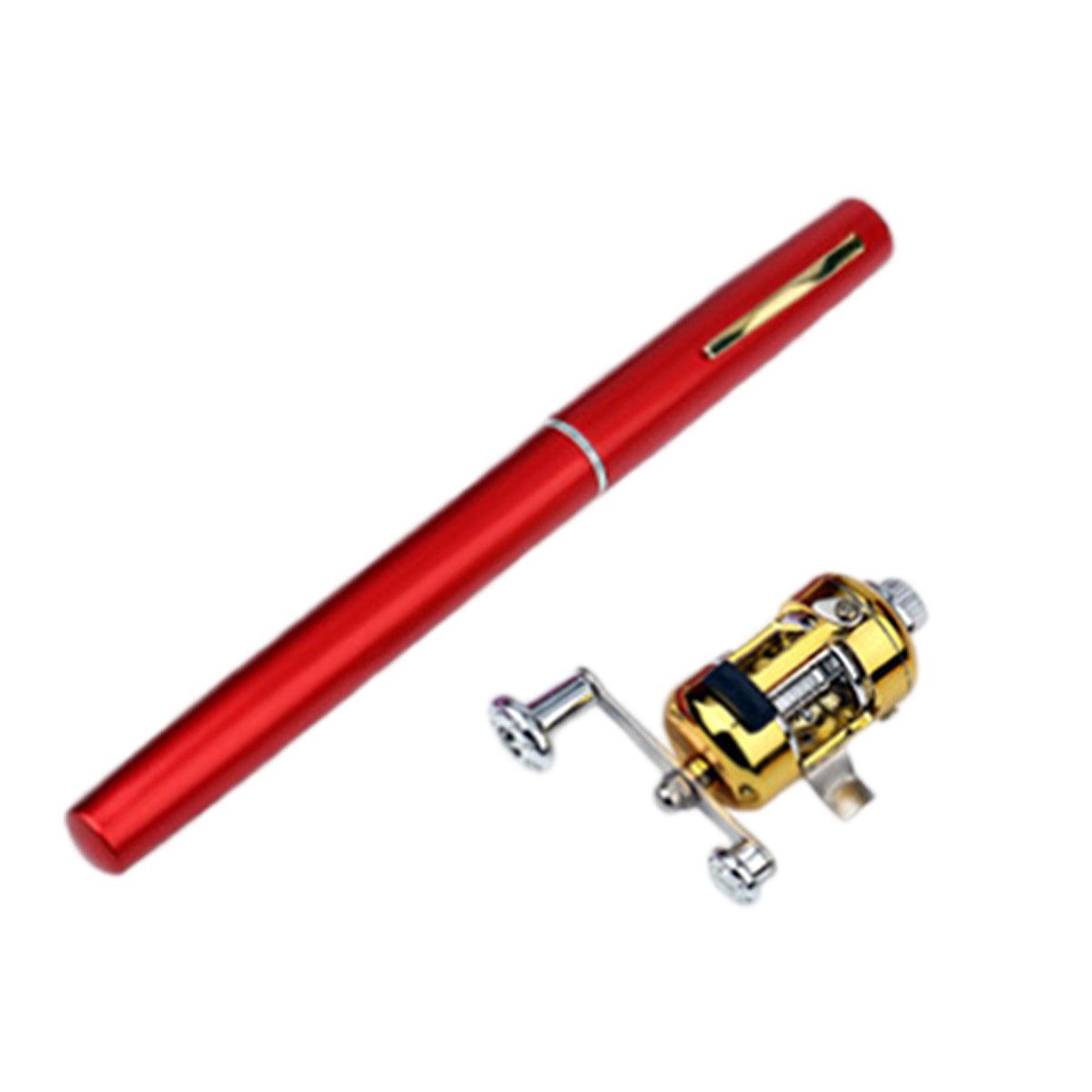 Mini Pen Fishing Rod Pocket Size Portable Telescopic Travel Fishing Pole Tool - Silver