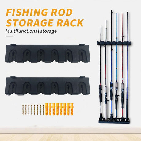 Wall Mounted Fishing Rod Holder Display Rack Sturdy Fishing Rod Storage Stand