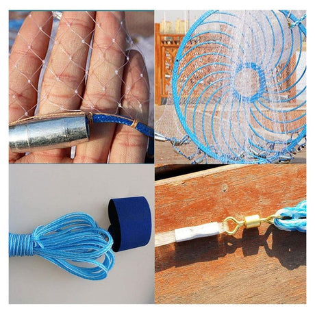 Frisbee Hand Casting Fishing Net Easy Throw Bait Net Swinging Tackle Gear - 360cm