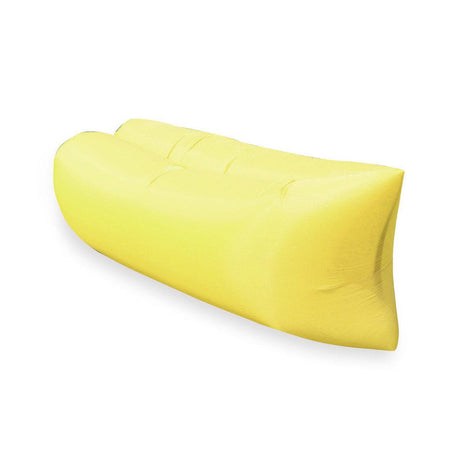 Fast Inflatable Lazy Lounge Air Sofa Bed Camping Beach Hangout Sleeping Bag - Yellow