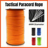 100m Paracord Outdoor Camping Binding Braided Rope Survival Gear Hiking Rope - Orange