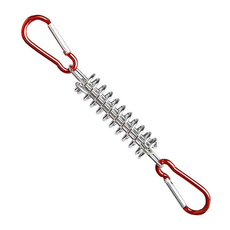 1-15PCS Outdoor Camping Tent Spring Wind Rope Buckle Fix Hook Buckles Silver Red - 10pcs
