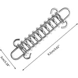 1-15PCS Outdoor Camping Tent Spring Wind Rope Buckle Fix Hook Buckles Silver Red - 5pcs