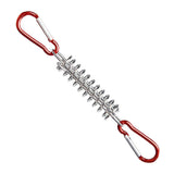 1-15PCS Outdoor Camping Tent Spring Wind Rope Buckle Fix Hook Buckles Silver Red - 5pcs