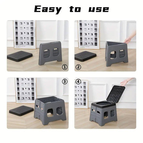 Outdoor Travel Toilet Portable Folding Stool Seat for Camping Hiking and Outdoor - Green