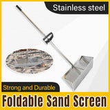 Stainless Steel Sand Screen Collapsible Beach Screen Crab Trap Fishing Gear
