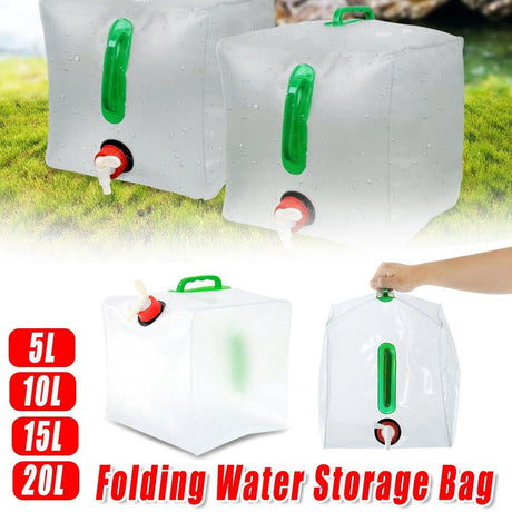 Portable Folding Water Bag Compression Bucket Outdoor Sports Cycling Equipment - 10L