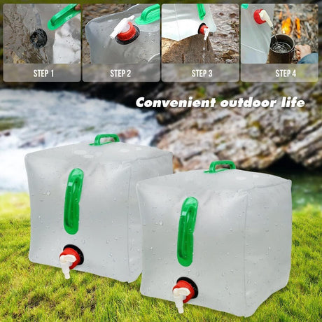 Portable Folding Water Bag Compression Bucket Outdoor Sports Cycling Equipment - 10L