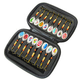 10/16PCS Fishing Lure Spinners Baits Spoon Set with Tackle Bag Trout Bass Tackle - A(16PCS)