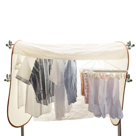 Beige Outdoor Clothes Drying Cover - Dustproof Rainproof Sun Protection - Lengthen Beige