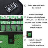 Portable Multifunctional U Disk Storage Bag For Mobile Phone Accessories - Green