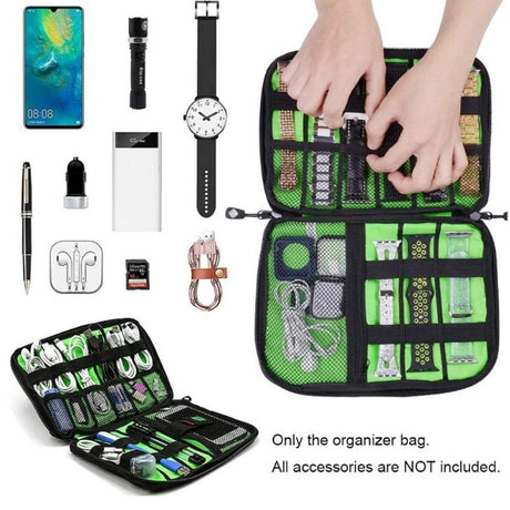 Portable Mobile Phone U Disk Storage Bag - Multifunctional Navy