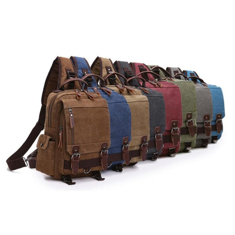 Blue Canvas Chest Bag For Outdoor Travel Lightweight