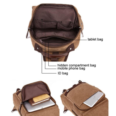 Blue Canvas Chest Bag For Outdoor Travel Lightweight