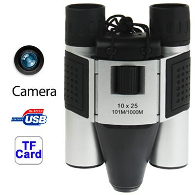 5-In-1 Binocular Camera With Video Digital Pc Cam And Tf Card Reader - 10X25Mm 101M / 1000M Field Of View - Compact Size