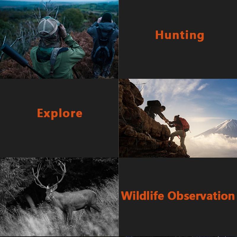 3 Ips Screen Digital Night Vision Binoculars with 3 Display - Black