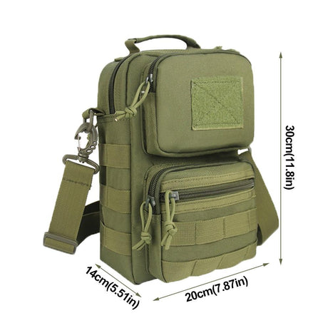 Waterproof Mountaineering Shoulder Bag Durable Outdoor Gear For Hiking And Camping - Armygreen
