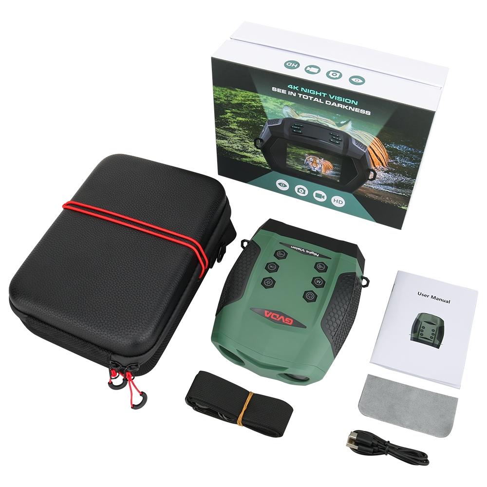 3 Tft Screen Binoculars with 4k Infrared Night Vision - Gd903 - Green