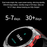 1.43 Inch Bt5.3 Ip68 Sport Smart Watch Support Bluetooth Call / Message Notification / Heart Rate / Blood Pressure Health Monitor - Red