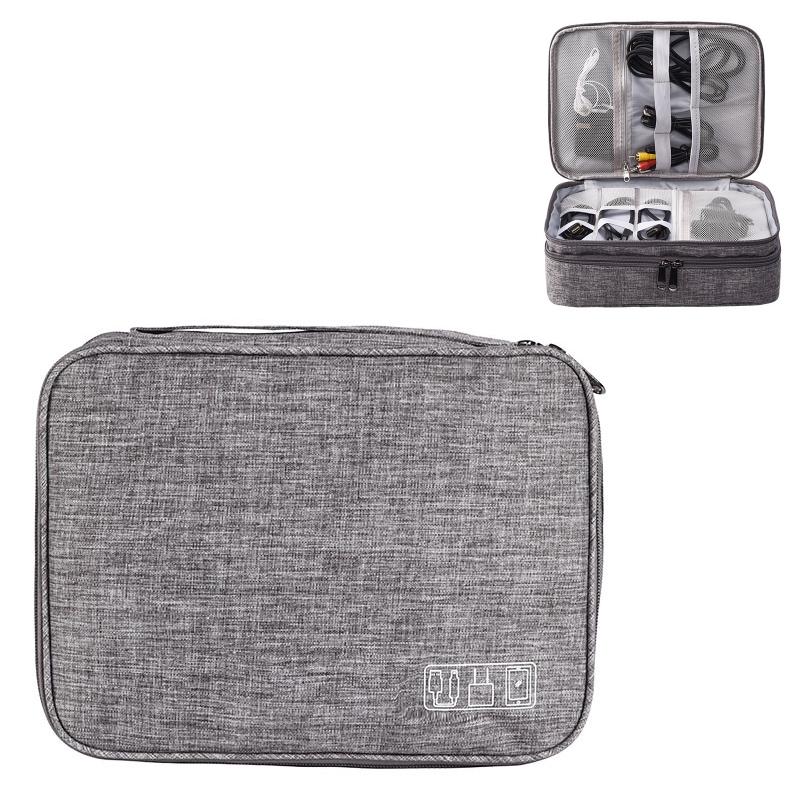 5-Inch Digital Earphone Storage Bag - Multifunctional - Black