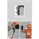 Mini Folding Gimbal Stabilizer with Tripod - White