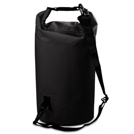 Waterproof Single Shoulder Bag Dry Sack 15L Capacity - Black