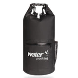 Waterproof Dual Shoulder Strap Dry Bag 10L Capacity - Black