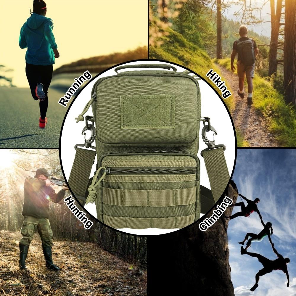 Waterproof Mountaineering Shoulder Bag Durable Outdoor Gear For Hiking And Camping - Black